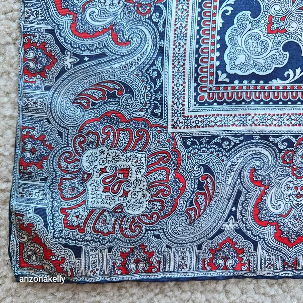 Silk Neckerchief Hand Rolled Edges
